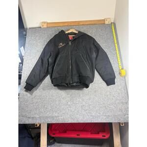 Milwaukee Gridiron Hooded Jacket Men L Black Quilt Lined Insulated Workwear